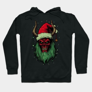 Vintage Krampus Christmas Holiday Horror Graphic Hoodie